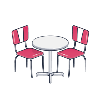 <b> TABLE ET CHAISES DE BISTROT </b>